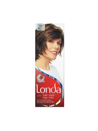 LONDA Крем-краска для волос для упрямой седины стойкая 34+ Золотистый шатен