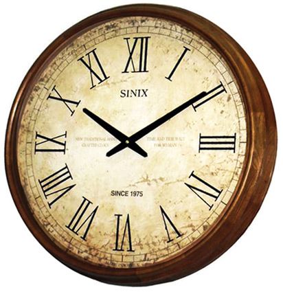 Sinix Деревянные настенные интерьерные часы Sinix 5081 BRN