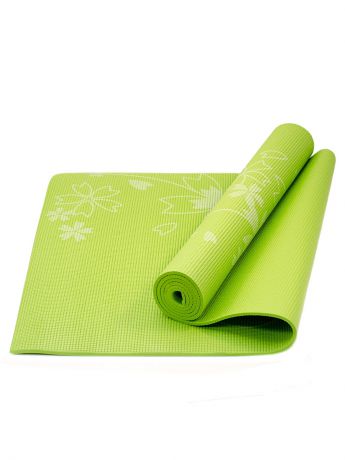 starfit Коврик для йоги STAR FIT FM-102 PVC 173x61x0,6 см, с рисунком, зеленый
