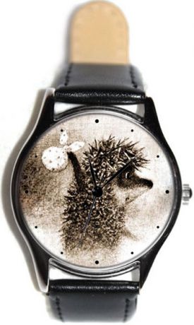 Shot Дизайнерские наручные часы Shot Standart Ежик в тумане Сепия