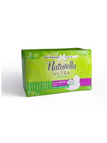 NATURELLA Женские гигиенические прокладки ароматизированные Camomile Maxi Quatro, 32шт