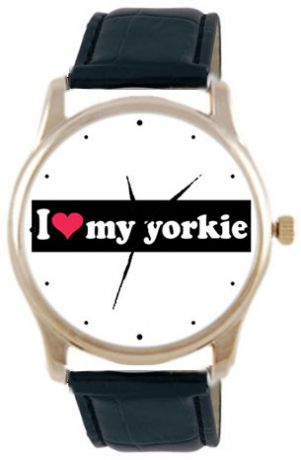 Shot Дизайнерские наручные часы Shot Concept I love my Yorkie черн. рем.