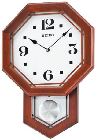 Seiko Деревянные настенные интерьерные часы с маятником Seiko QXC226B