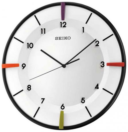 Seiko Пластиковые настенные интерьерные часы Seiko QXA468K