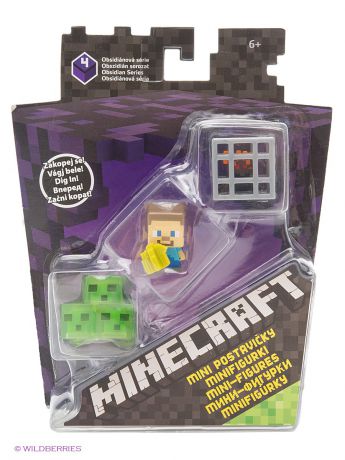 MATTEL GAMES Набор из 3х фигурок персонажей Minecraft
