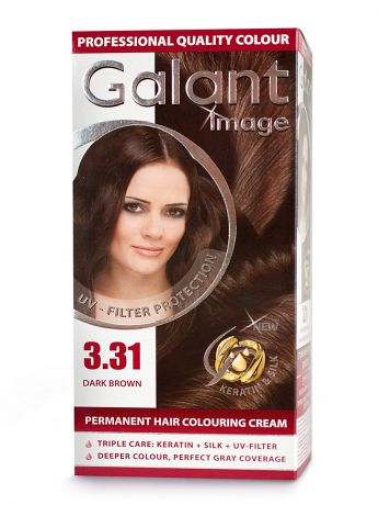 GALANT Image Cтойкая крем-краска для волос " GALANT" 3.31 темно-коричневый, 115 мл., (Болгария)