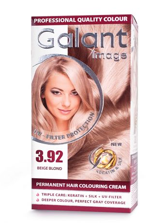 GALANT Image Cтойкая крем-краска для волос "GALANT" 3.92 бежевый блондин, 125 мл., (Болгария)