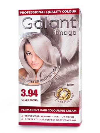GALANT Image Cтойкая крем-краска для волос " GALANT" 3.94 серебристый блондин, 125 мл., (Болгария)