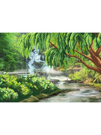 Матренин Посад Рисунок на шелке "Ива над рекой"