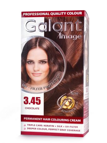 GALANT Image Cтойкая крем-краска для волос " GALANT" 3.45 шоколадно-каштановый, 115 мл., (Болгария)