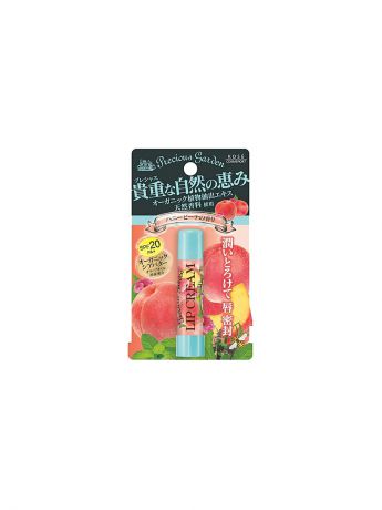 Kose Бальзам для губ "Сладкий персик" с органическими экстрактами растений Kose Cosmeport "PRECIOUS GARDE