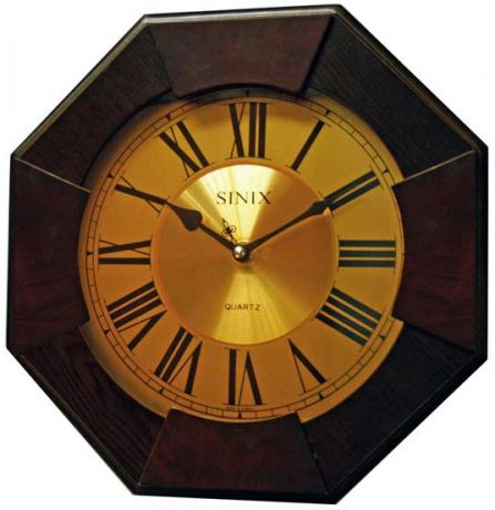 Sinix Деревянные настенные интерьерные часы Sinix 1071 GR