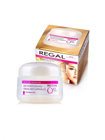 REGAL Дневной увлажняющий крем от  морщин для сухой и чувствительной кожи "REGAL Q10+R", 50мл., (Болгария)