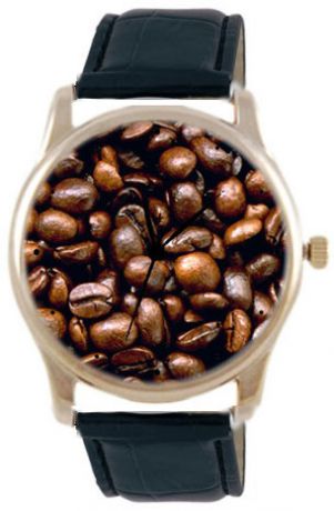 Shot Дизайнерские наручные часы Shot Concept Кофейные Зерна черн. рем.