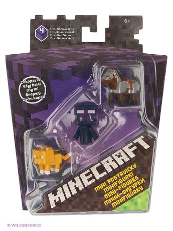 MATTEL GAMES Набор из 3х фигурок персонажей Minecraft