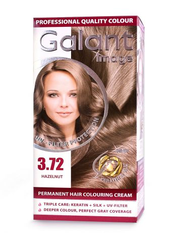 GALANT Image Cтойкая крем-краска для волос "GALANT" 3.72 кофейный блондин, 115 мл., (Болгария)