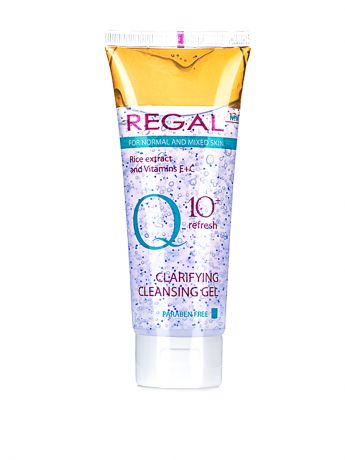 REGAL Очищающий гель для умывания для нормального и смешанного типа кожи "REGAL Q10+M", 100мл., (Болгария)