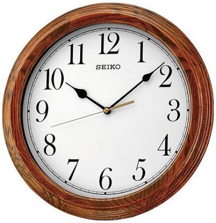 Seiko Деревянные настенные интерьерные часы Seiko QXA528B