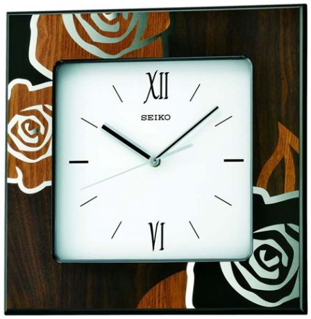 Seiko Деревянные настенные интерьерные часы Seiko QXA534B