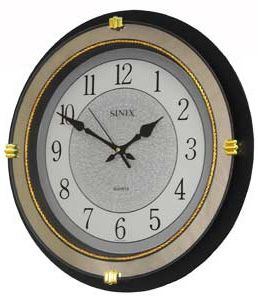 Sinix Пластиковые настенные интерьерные часы Sinix 4041 CMB
