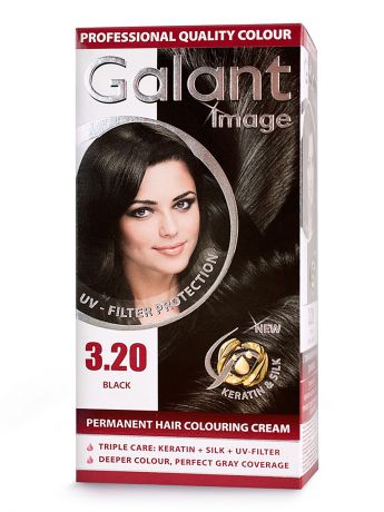 GALANT Image Cтойкая крем-краска для волос " GALANT" 3.20 черный, 115 мл., (Болгария)