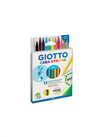 FILA Giotto CERA STRONG Восковые карандаши с добавленим пластика 12цв+ластик+точилка