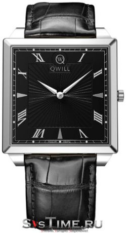 Qwill Мужские серебряные российские наручные часы Qwill 6001.01.04.9.51