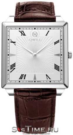 Qwill Мужские серебряные российские наручные часы Qwill 6001.01.04.9.11