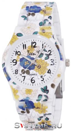 Тик-Так Детские наручные часы Тик-Так H115-3 желто-синие цветы
