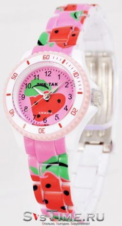 Тик-Так Детские наручные часы Тик-Так H109-3 розовая клубника