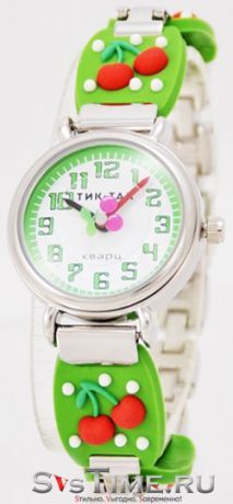 Тик-Так Детские наручные часы Тик-Так H108-3 зеленые вишни
