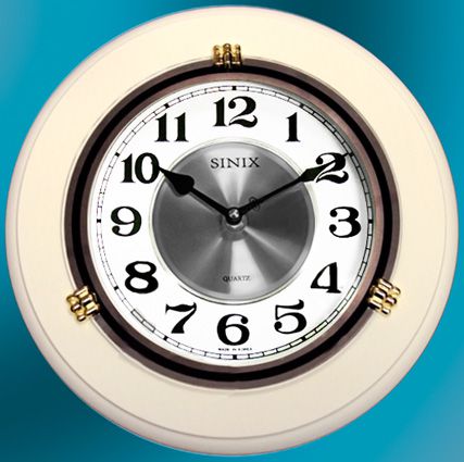 Sinix Деревянные настенные интерьерные часы Sinix 1018 WA-White