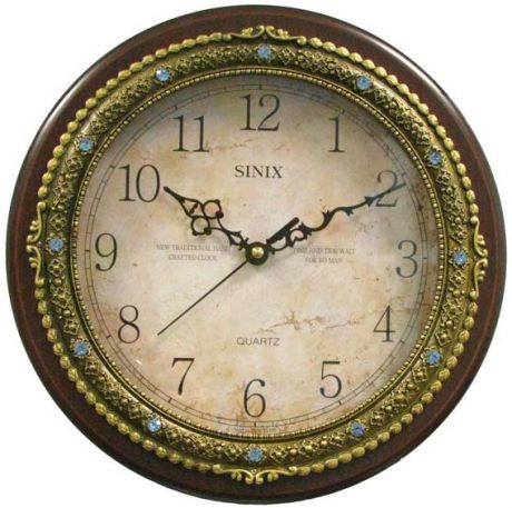 Sinix Деревянные настенные интерьерные часы Sinix 1072