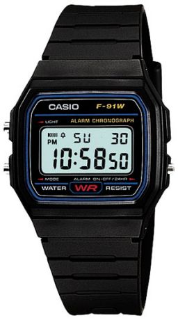 Casio Мужские японские наручные часы Casio F-91W-1S