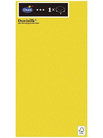 DUNI Скатерть D/S+ 138х220 см, желтая, 1 шт.