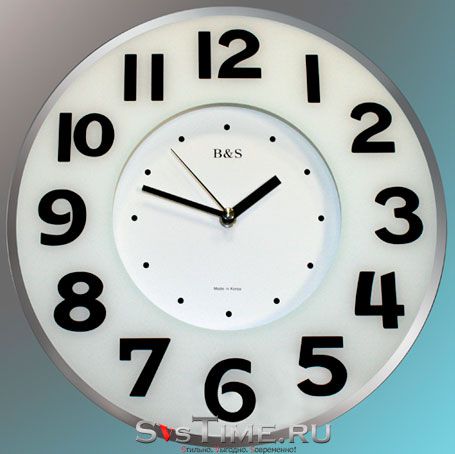 B&S Настенные интерьерные часы B&S SHC-300 GN (W)