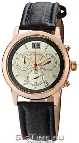 Platinor Мужские золотые наручные часы Platinor 58450.426