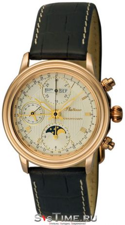 Platinor Мужские золотые наручные часы Platinor 57850.121