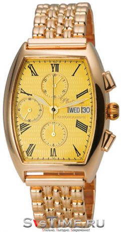 Platinor Мужские золотые наручные часы Platinor 58150.415