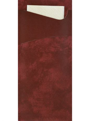 DUNI Конверт бумажный бордовый 190x85 см + салфетка бумажная (ваниль)  2-слой. 33х33 см; 100 шт.