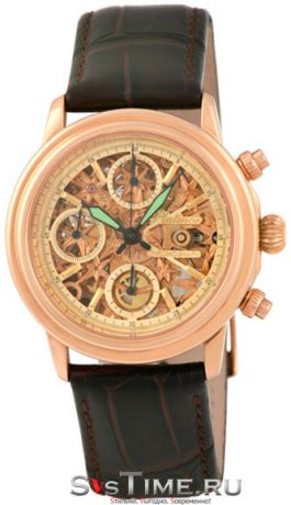 Platinor Мужские золотые наручные часы Platinor 57750Д.455