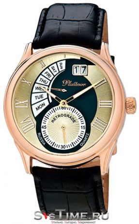 Platinor Мужские золотые наручные часы Platinor 52750.417