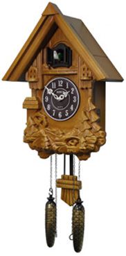 Sinix Деревянные настенные интерьерные часы с кукушкой Sinix 693 W b/c
