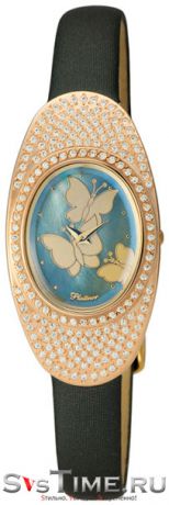 Platinor Женские золотые наручные часы Platinor 92756.636 перламутровый циферблат