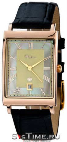 Platinor Мужские золотые наручные часы Platinor 54350-1.407