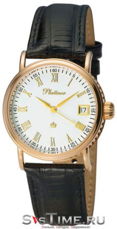 Platinor Мужские золотые наручные часы Platinor 53550.115 ремешок
