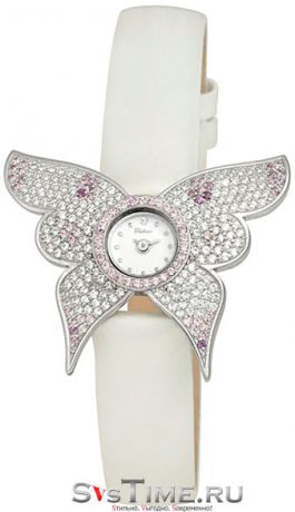 Platinor Женские серебряные наручные часы Platinor 99406.201 белый ремешок