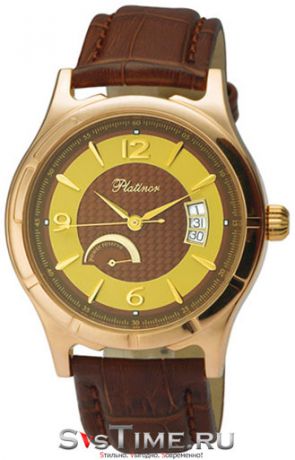 Platinor Мужские золотые наручные часы Platinor 47850.708