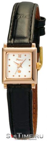 Platinor Женские золотые наручные часы Platinor 90250.116 ремешок