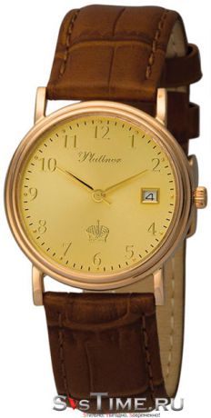 Platinor Мужские золотые наручные часы Platinor 50650.405